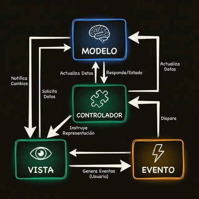 Pilares MVCE: Modelo, Vista, Controlador, Evento